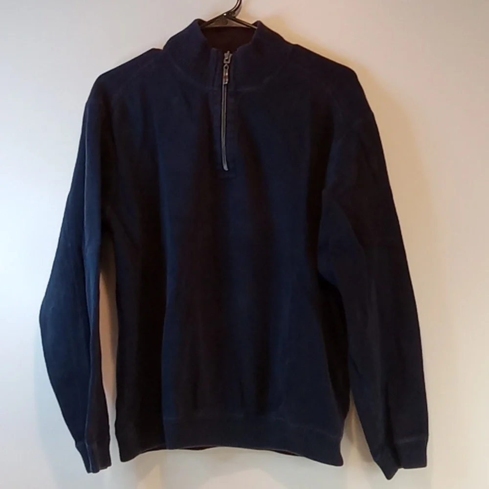 Tommy Bahama 1/4 Zip Reversible Pullover Sweater Men's Sz Med EUC NICE!